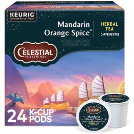 Celestial Seasonings Mandarin Orange Spice Herbal Tea, Keurig® K-Cup® Pods, 24/Box (14735)