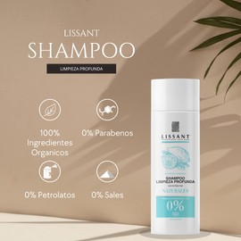 LISSANT Shampoo Limpieza Profunda, Para Todo Tipo de Cabello Sin Sal - 250ml de Lissant, 1.0 unidad