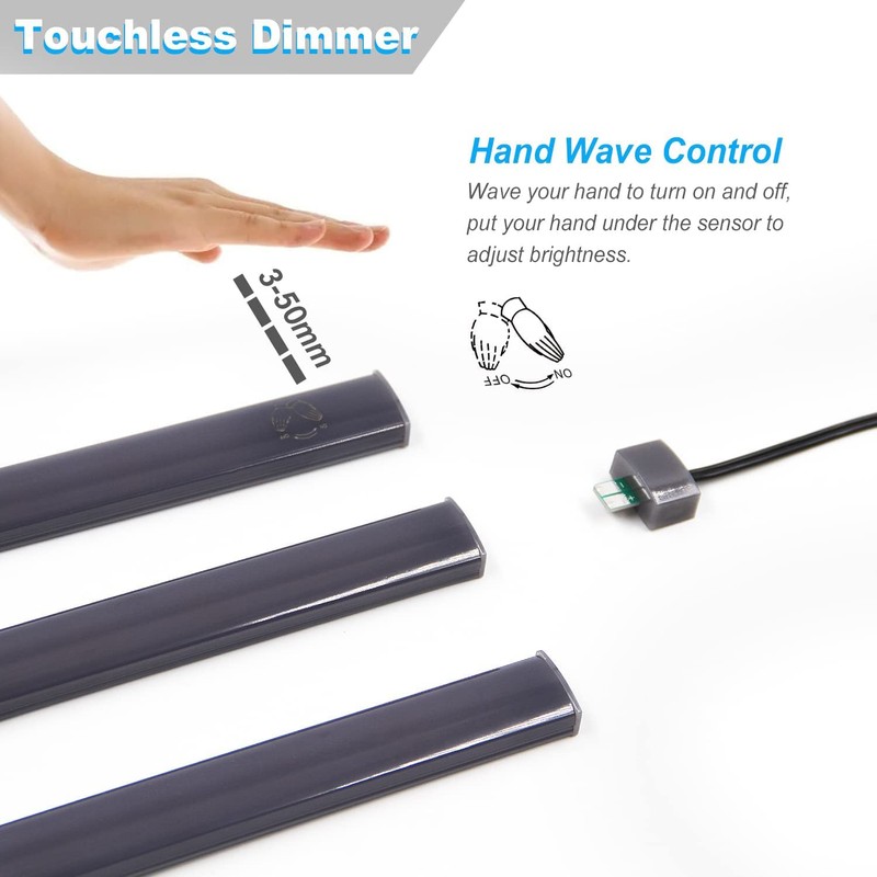 VST Dimmable Under Cabinet Lighting Kit,Hand Wave Activated, Plug in,Wired