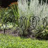 Achla Scroll Fence Sections, Black Wrought Iron Garden Border Panels,
