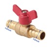 VGOL 2 Pieces 1/2 Inch Brass Pex Ball Valve Shut-off