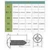 BACSHBY 20 Pcs M3x8mm Self-Tapping Wood Screws Carbon Steel Mushroom