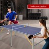 AOKUNG Mid-Size Table Tennis Table Foldable & Portable 6ft Ping
