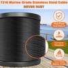 Funerlulu 1/8" Stainless Steel Cable 300FT Marine Grade Cable for