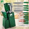 FULLHI 14pcs Block Knife Set, Chef's Knife Steak Knives Set