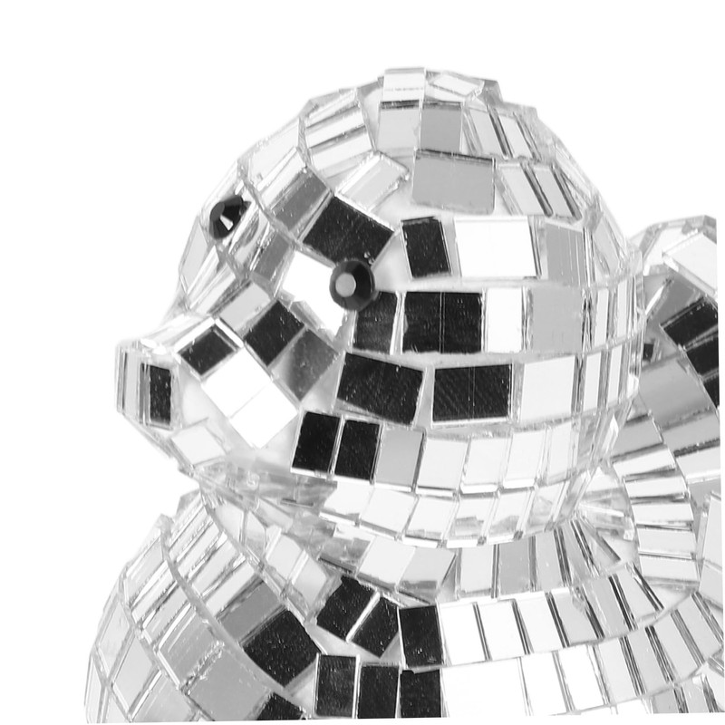 iplusmile Reflective Disco Ball Duck Ornament for Home Office for