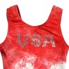 GymnasticsHQ Gymnastics Leotard for Girls - USA Red, White and