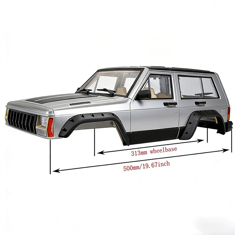 Movclstud 1/10 RC Crawler Hard Body Shell Kit, 313mm Cherokee