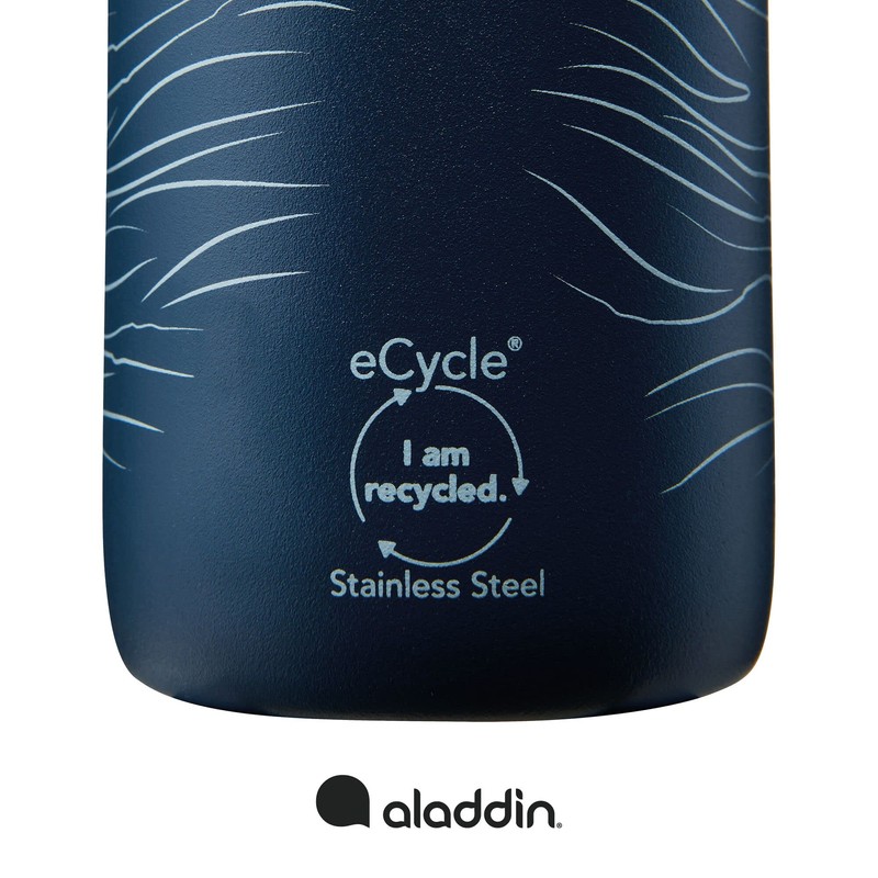 Aladdin CityLoop Insulated Flask, 0.6 L, Navy Blue + Print