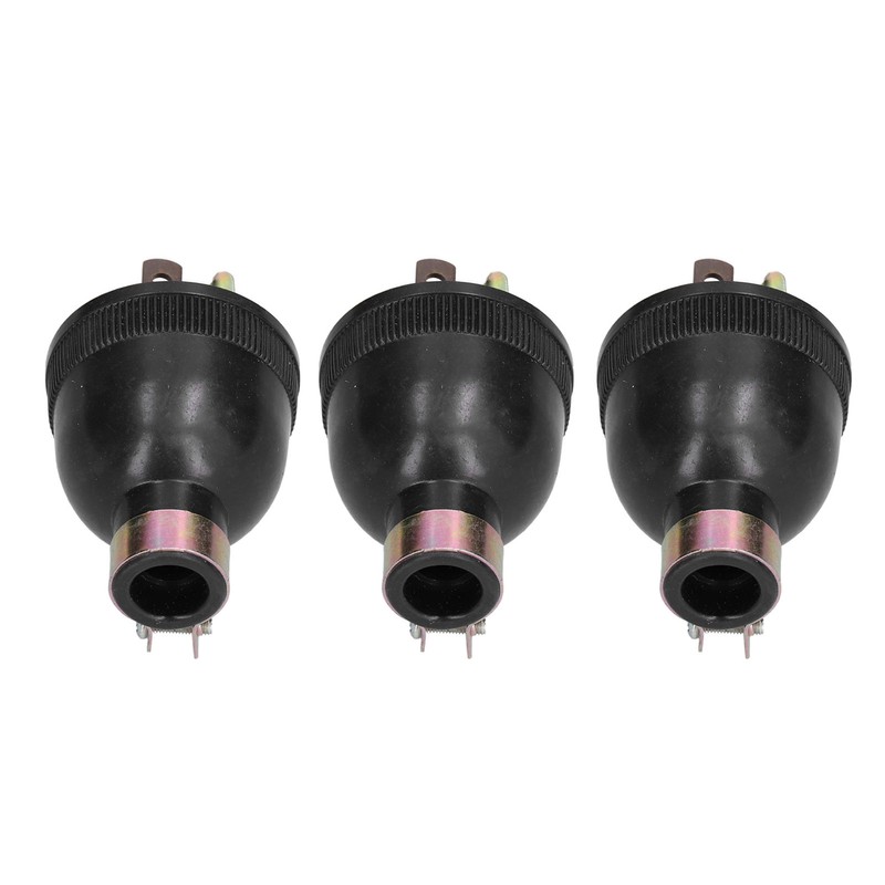 3Pcs American 3 Pole Plugs Compact Plastic Anti Loose Portable
