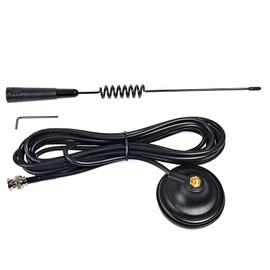 HYSHIKRA 27Mhz Magnetic Antenna, CB Antenna with 2.7inches Magnet Mount Base, 4meters RG58 Cable for Cobra Uniden Midland President Randy Transceivers (BNC-Male)