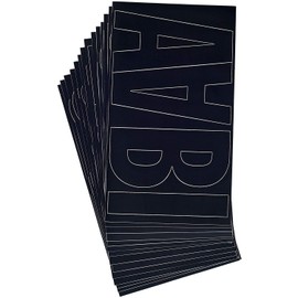 Westcott Lettercraft Vinyl Letters, Black, Franklin Gothic Font, 6-Inch Characters, Permanent (PF6-CN BLK/15855)