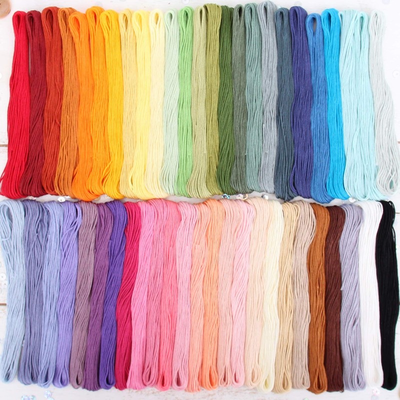ThreadArt Premium Egyptian Long Fiber Cotton Embroidery Floss Thread Kit