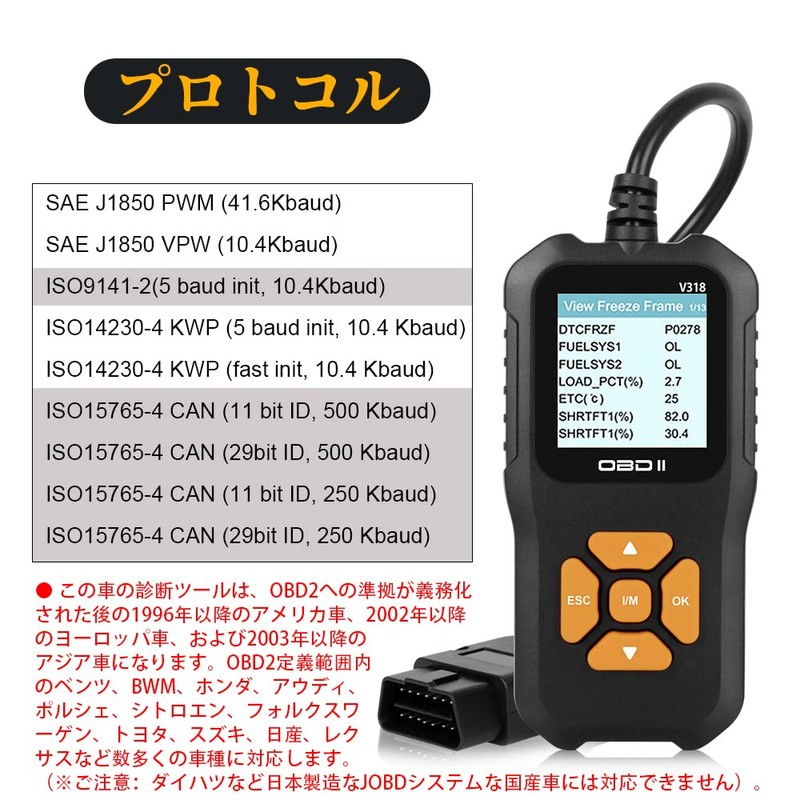 YOBIS OBD2 Car Fault Diagnostic Machine, Japanese Compatible, OBD2 Multimeter,