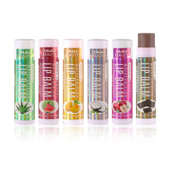 Joyeee Lip Balm Set, 6 Flavours, 100% Natural Lip Balm, Long-Lasting, Moisturising Cream for Cracked and Dry Lips, Pack of 6