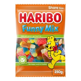Haribo Funny Mix I Fruit and Cola flavored Gummy Candy Mix I 250g 8.8 ounce