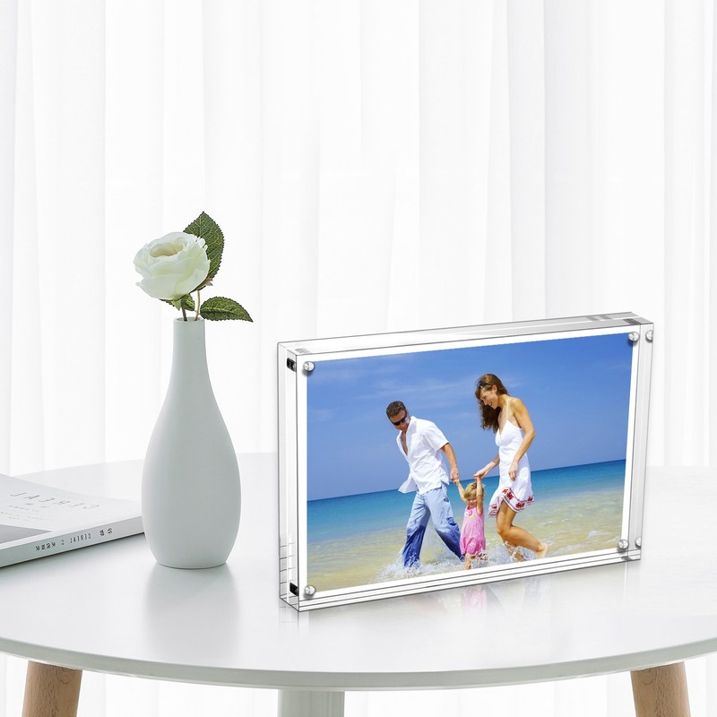 Acrylic Photo Frames 15 x 20 cm (6x8 inch), Magnetic