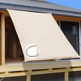 BESCUTLY Sun Shade Sunshade 78.7 x 98.4 inches (200 x 250 cm), Thermal Insulation, UV Protection, Cool Shade, Breathable, Blindfold Shade, Veranda, Sunshade Screen, High Density Polyethylene, Sunburn