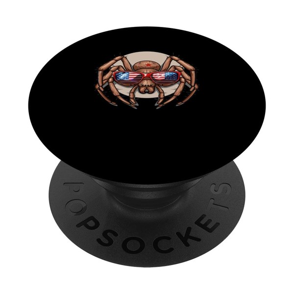 Brown Recluse Spider With USA Sunglasses PopSockets Standard PopGrip