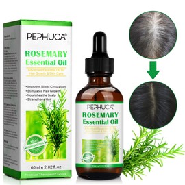 Rosemary Oil for Hair Regrowth(2.02 Fl Oz),Mulitpurpose 100% Pure Rosemary Essential Oil for Hair Loss,Hair Skin Nail Nourishment,Stimulates Hair Growth,Rid of Itchy and Dry Scalp for Unisex