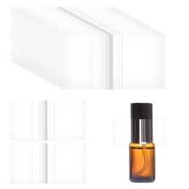 ONLYKXY 100pcs Clear Heat Shrink Wrap Film Perforated Shrink Seal Bands Plastic Heat Shrink Bands Cap Seal for Jars Bottles Mouth Shrink Bag Container Shrinkable Test Tube (1.8x0.9inch)