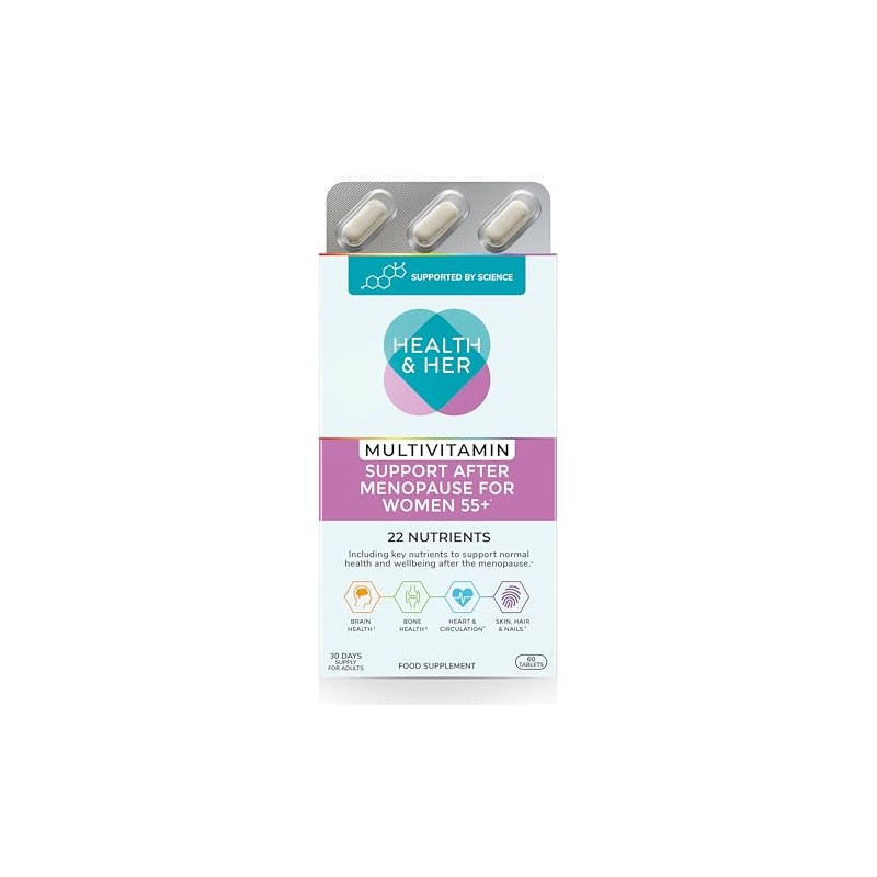 Health & Her Multivitamin Tablets for Women 55+ and Postmenopausal,
