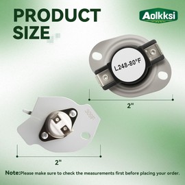 AOLKKSI 279769 Dryer Thermal Cut-Off Kit Replacement Part Compatible for Whirpool & Kenmore dryers - Replaces 3389946, 3398671, 3977394, 695563, AP3094224, 3390291
