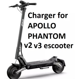 coming data 3a battery Charger for apollo phantom v2 v3 and one Electric scooter #588hkt