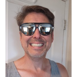 FEISEDY Retro 70s Sunglasses Polarised Men Women Classic Vintage 1970s Glasses with UV400 Protection B2373