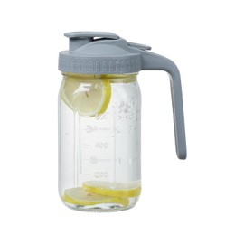 Mason Jar Pitcher 32 oz Glas Mason Jarswith Pour Spout Lids Breast Milk Pitcher Jug (1Pack 32OZ)