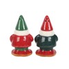 Gnome Salt and Pepper Shaker Set, Ceramic, Red and Green
