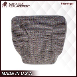 Compatible with 1998 1999 2000 2001 2002 Dodge Ram 3500 2500 1500 Seat Covers, Dodge Ram Cloth seat Cover Replacement Laramie SLT (Passenger Bottom, Cloth - Mist Gray)