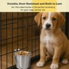 AASPIRE PETS 2 quart Stainless Steel Flat Sided Bucket with