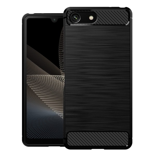 Sony Xperia Ace Case, SO-02L, Shock-Absorbing, Carbon, Anti-Fingerprint, Simple, Anti-Slip,