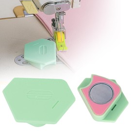Upgraded Magnetic Seam Guide for Sewing Machine，Polygonal Sewing Seam Guide with Scale，Multi-Purpose Tool Magnetic Sewing Guide， Universal Sewing Accessories and Supplies（Mint Green）