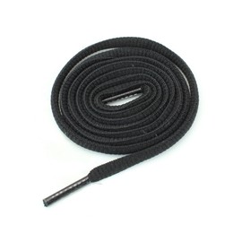 BCB Wear Oval Athletic Shoelaces 1/4" Thick Solid Colors for All Shoes Several Lengths (Black-54)