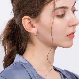 Peasimy Asymmetry Wine and Wine Glasses Earrings for Women Enamel Alloy Red Wine Glass Wine Bottle Drop Dangle Earrings Party Holiday Jewelry Gifts (Wine Glass)