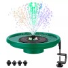VIVOSUN 8" Solar Colorful Bird Bath, Solar Powered Pond Fountain