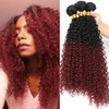 Afro Kinky Curly Synthetic Hair Weave 3 Bundles 18 20