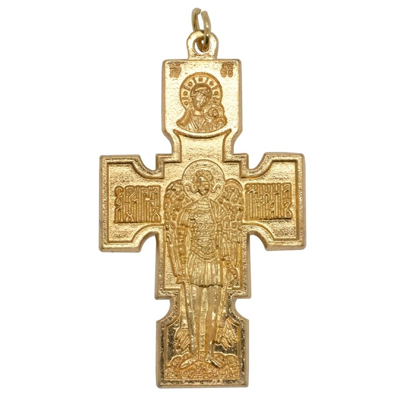 Venerare Gold-Tone Orthodox Crucifix, 2.2L" x 1.3W"