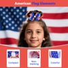 Fourth of July Hair Bow Clips USA American Flag Hair