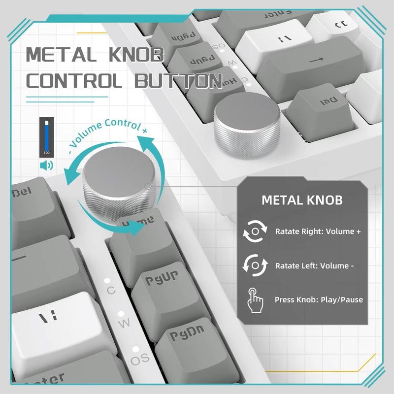 Ajazz AK820 Wired gaming keyboard , 75% Layout, Hot Swap