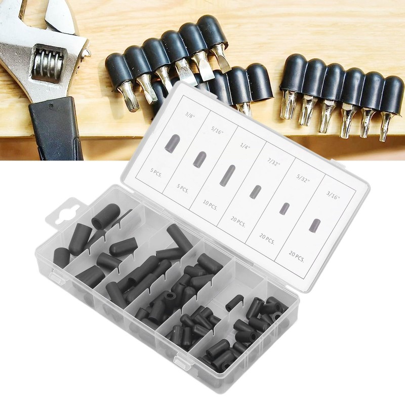 Rubber Vacuum Caps Plug Kit, 80 PCS Assorted Vacuum Plugs