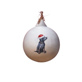 Image Industry Labrador Black Ceramic Bauble - Tree Decoration - Christmas Decorations Dog Gift - Dog Lovers