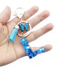 Xsclpomddy A-Z Initials Letter Keychain Blue with Tassel Butterfly Pendant