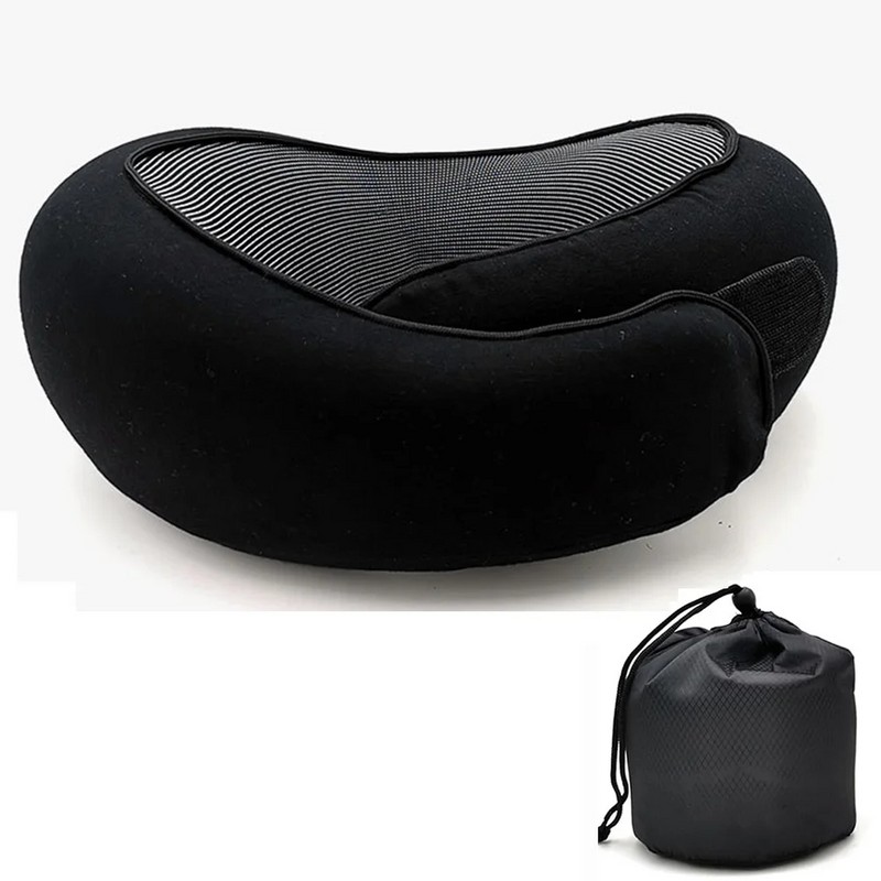 Travel Neck Pillow for Airplane Rest – Snail-Style Memory Foam