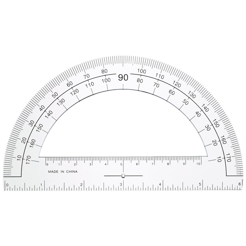 Sparco Plastic Protractor, 6-Inch Long, Clear (SPR01490)