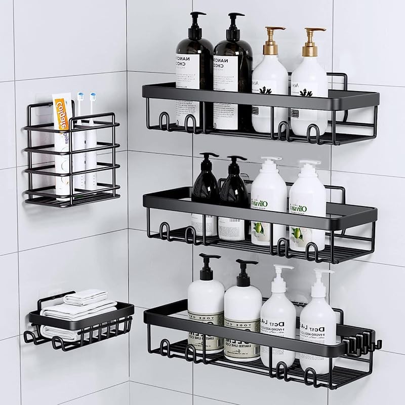 Infinite Shower Caddy, Bathroom Organizers and storage, Black Shower Shelves