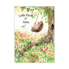 Twizler A6 Notebook - Hedgehog Swing Design - A6 Lined Pocket Notebook - Work Notepad - Cute To Do List - Small Journal - Mini Note Book - Note Pad Shopping List