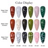 6 Colors Crackle Gel Nail Polish Set Purple Red Blue